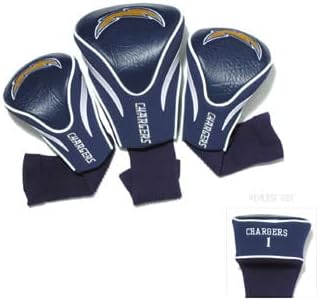 Team Golf Nfl Cincinnati Bengals Contour Golf Club Headcovers (3 Count) Numbered 1, 3, & X, Fits Oversized Drivers, Utility, Rescue & Fairway Clubs, Velour Lined For Extra Club Protection - San Diego Chargers