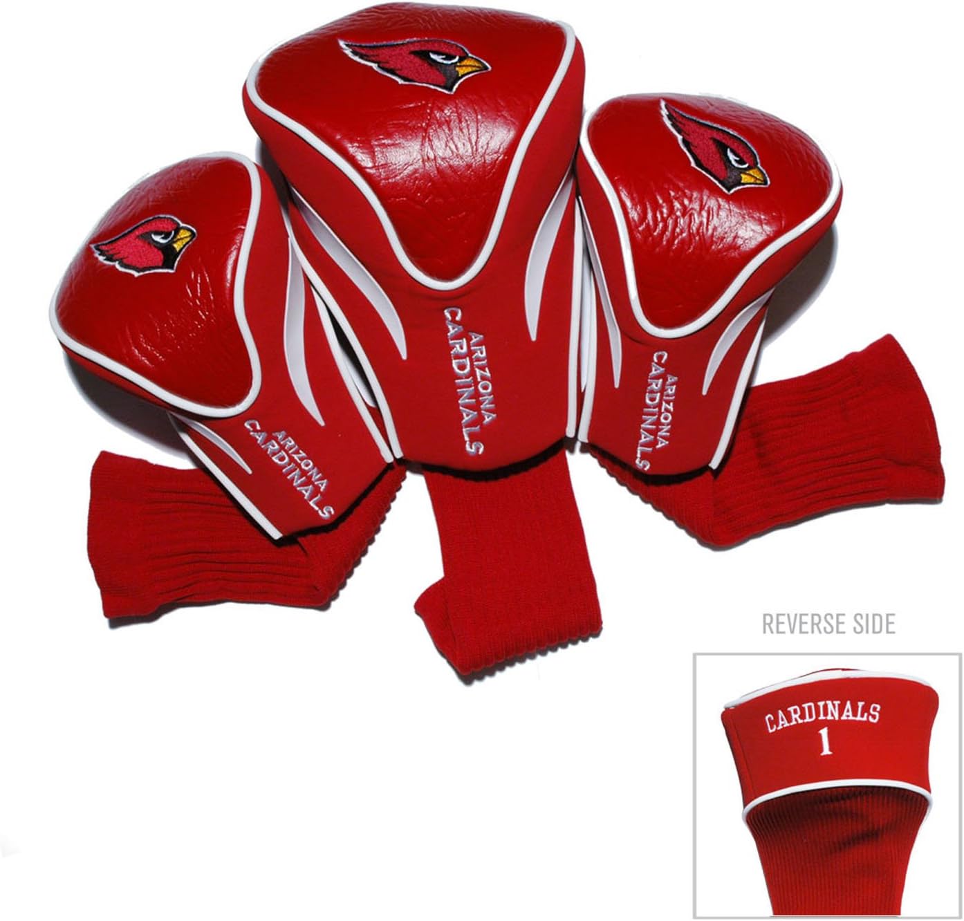 Team Golf Nfl Cincinnati Bengals Contour Golf Club Headcovers (3 Count) Numbered 1, 3, & X, Fits Oversized Drivers, Utility, Rescue & Fairway Clubs, Velour Lined For Extra Club Protection - Arizona Cardinals