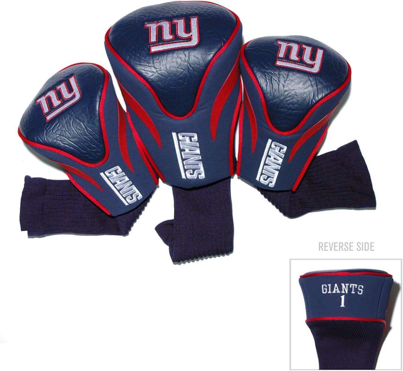 Team Golf Nfl Cincinnati Bengals Contour Golf Club Headcovers (3 Count) Numbered 1, 3, & X, Fits Oversized Drivers, Utility, Rescue & Fairway Clubs, Velour Lined For Extra Club Protection - New York Giants