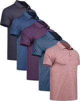 Setd(5 Pack)-heather-jujube Red/Blue/Purple/Deep Blue/Black