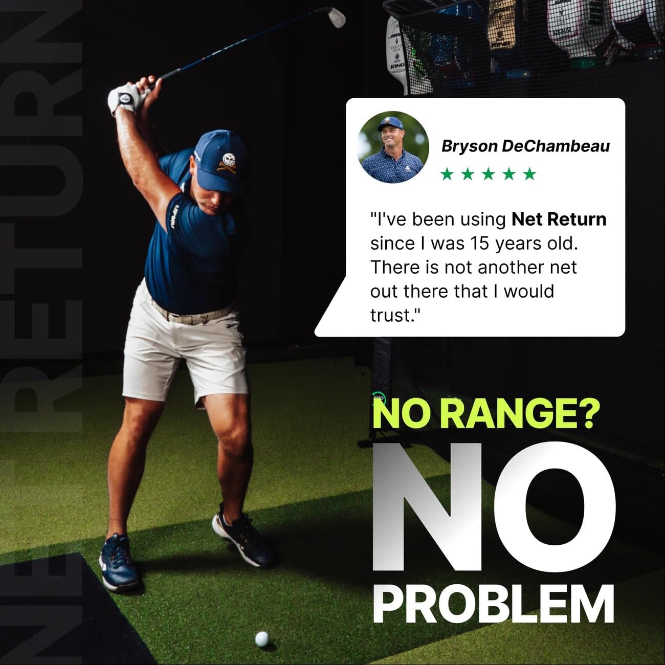 The Net Return Home/pro Series Golf Net, Multi-Sport, 7x7 Ft – 8x7.5 Ft, Auto Ball Return, Portable For Indoor/outdoor - 8 Ft X 7.5 Ft