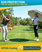 Tumella Golf Umbrella 62 Inch Windproof, Extra Large Auto Open, Double Canopy, Heavy Duty Rain Protection For Golf, Sports & Family Use, Wind Resistant & Tested 33+ Mph - Golf Ball