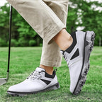 Ultiant Men's Golf Shoes Fixed Nailless Sole Waterproof Lightweight No-Slip Walking Shoes Size7.5-14 - White