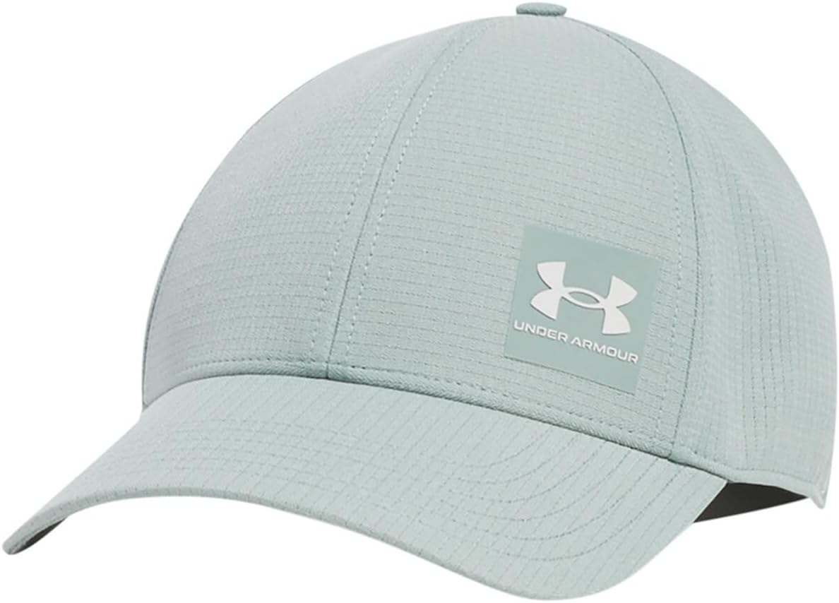 Under Armour Iso-Chill Armourvent Stretch Fit Hat - (348) Silica Green / / Hydro Green