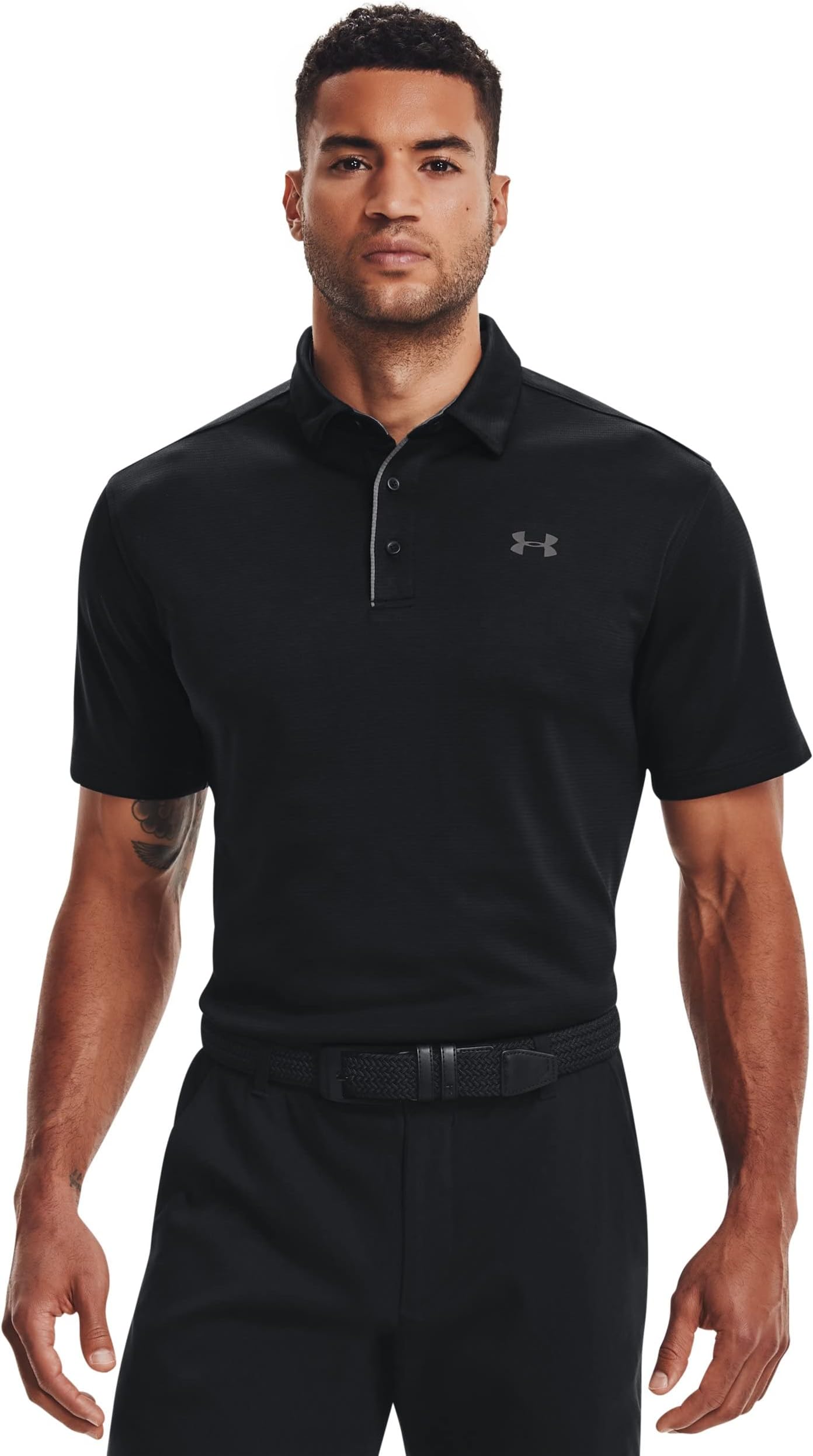 Under Armour Men's Tech Golf Polo - Black (001)/graphite