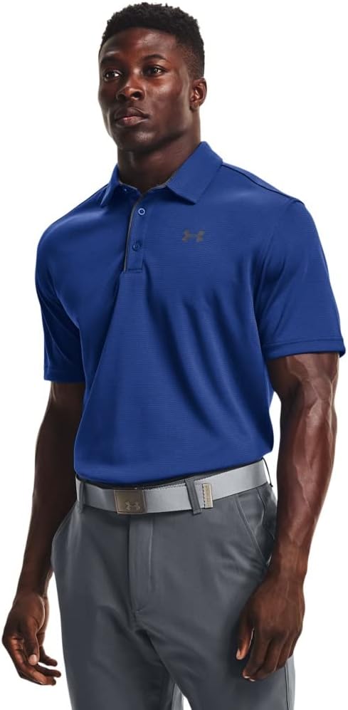 Under Armour Men's Tech Golf Polo - Tech Blue (432)/pitch Gray