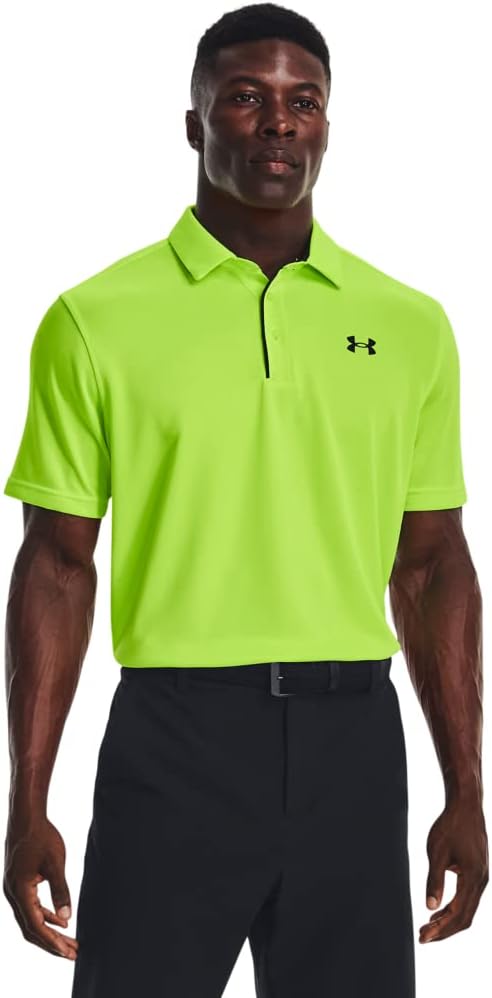 Under Armour Men's Tech Golf Polo - (369) Lime Surge / / Black