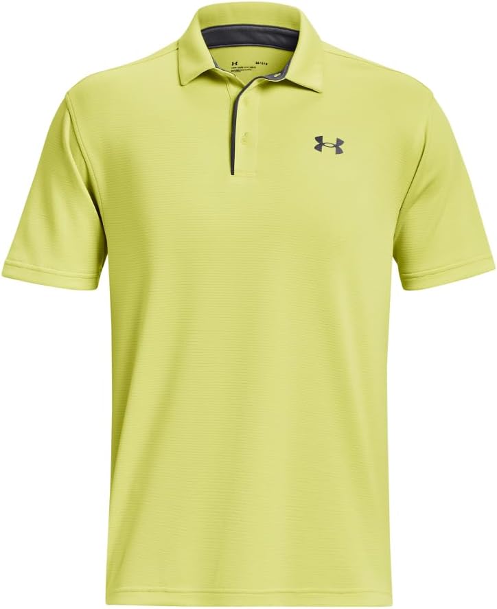Under Armour Men's Tech Golf Polo - (743) Lime Yellow / / Pitch Gray