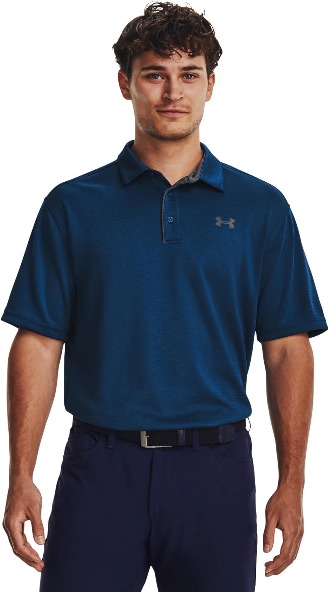 Under Armour Men's Tech Golf Polo - (426) Varsity Blue / / Pitch Gray