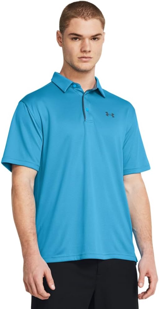 Under Armour Men's Tech Golf Polo - (421) Capri / / Pitch Gray