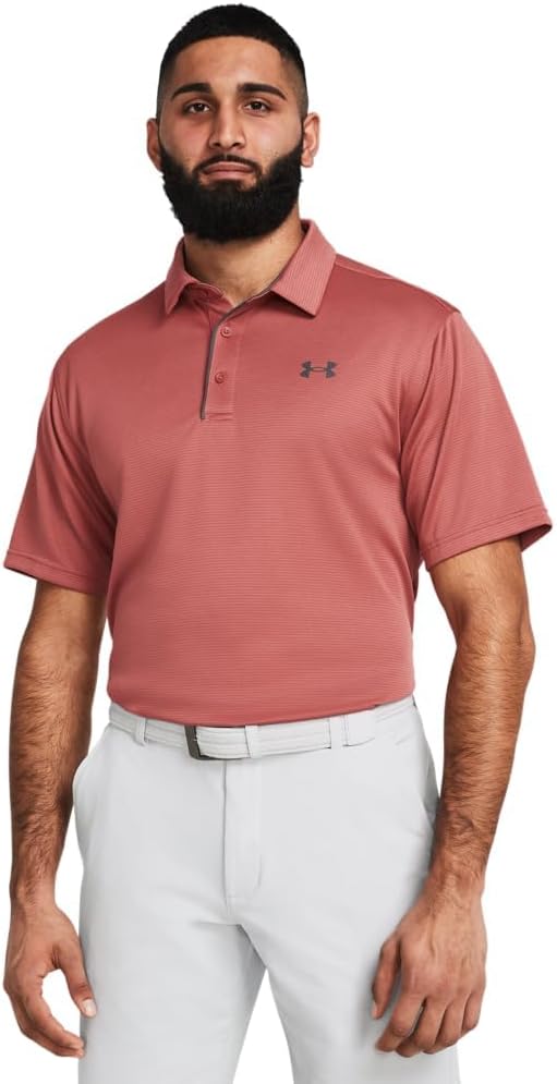 Under Armour Men's Tech Golf Polo - (611) Sedona Red / / Pitch Gray