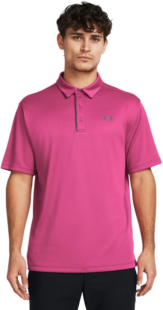 Under Armour Men's Tech Golf Polo - (686) Astro Pink / / Pitch Gray