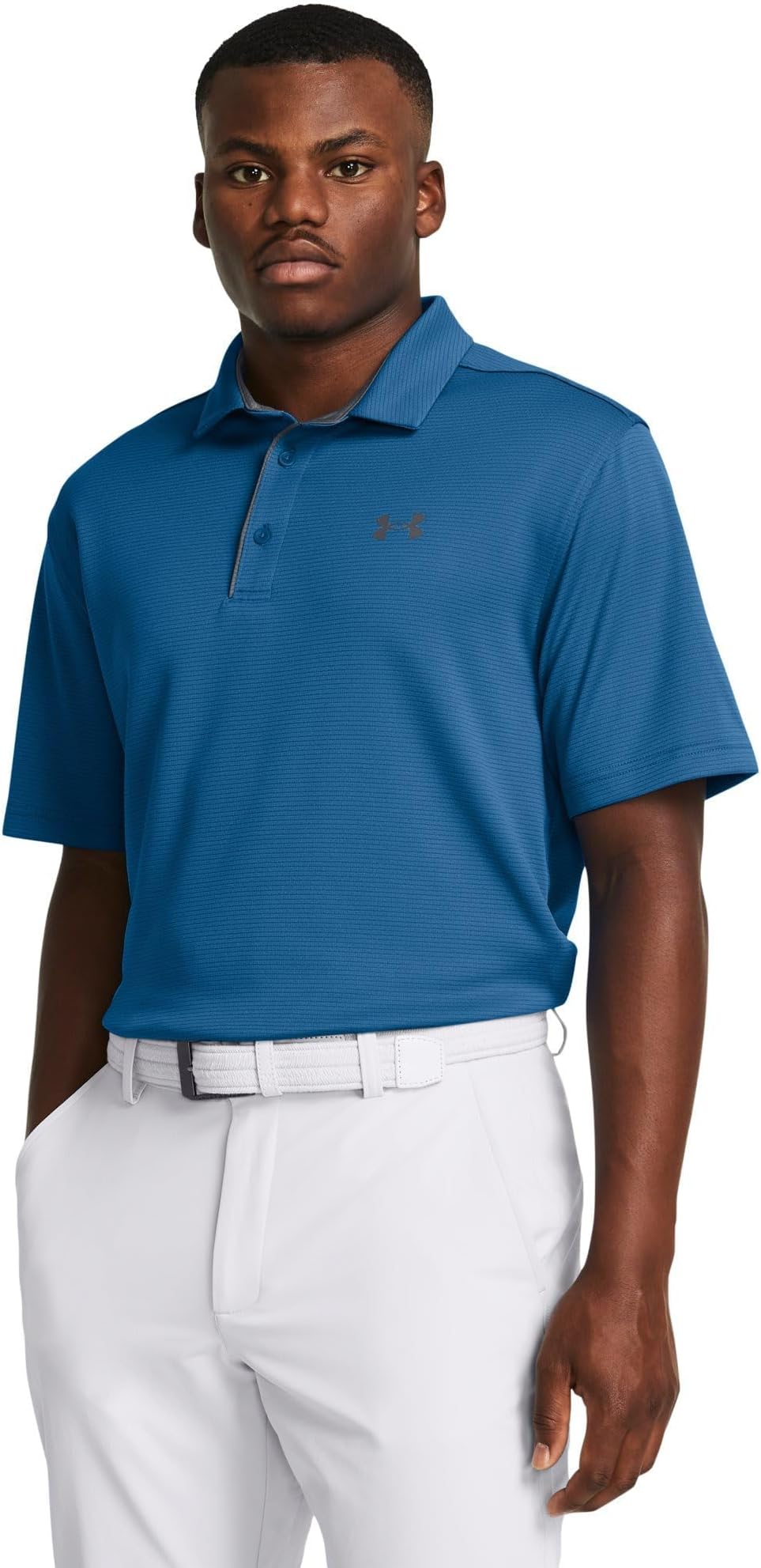 Under Armour Men's Tech Golf Polo - (406) Photon Blue / / Pitch Gray