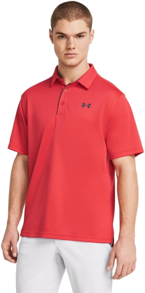 Under Armour Men's Tech Golf Polo - (814) Red Solstice / / Pitch Gray