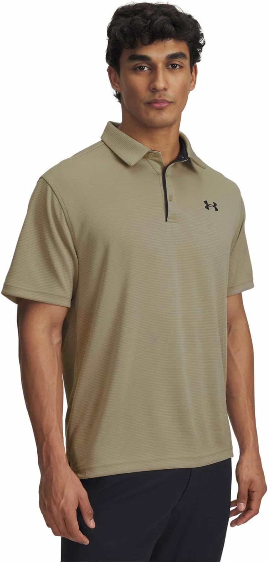 Under Armour Men's Tech Golf Polo - (203) Timberwolf Taupe / / Black