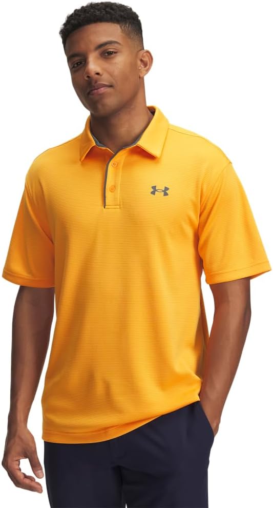 Under Armour Men's Tech Golf Polo - (793) Squad Orange / / Pitch Gray