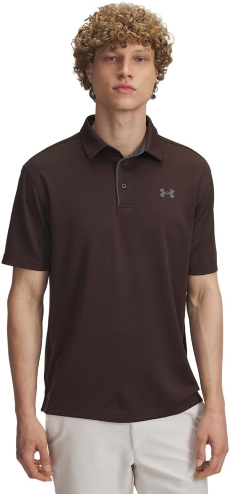 Under Armour Men's Tech Golf Polo - (246) Kona Brown / / Pitch Gray