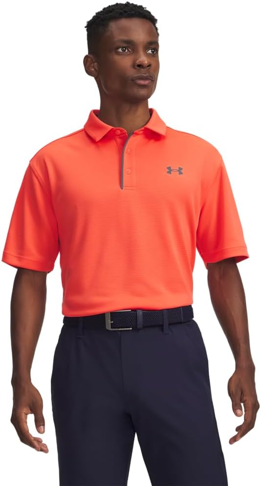 Under Armour Men's Tech Golf Polo - (693) Venom Red / / Pitch Gray