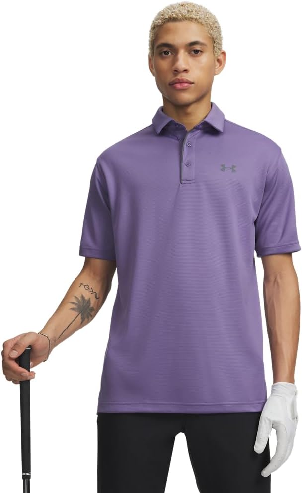 Under Armour Men's Tech Golf Polo - (521) Purple Luxe / / Pitch Gray