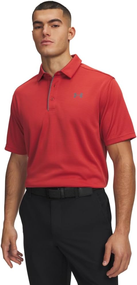 Under Armour Men's Tech Golf Polo - (636) Heritage Red / / Graphite