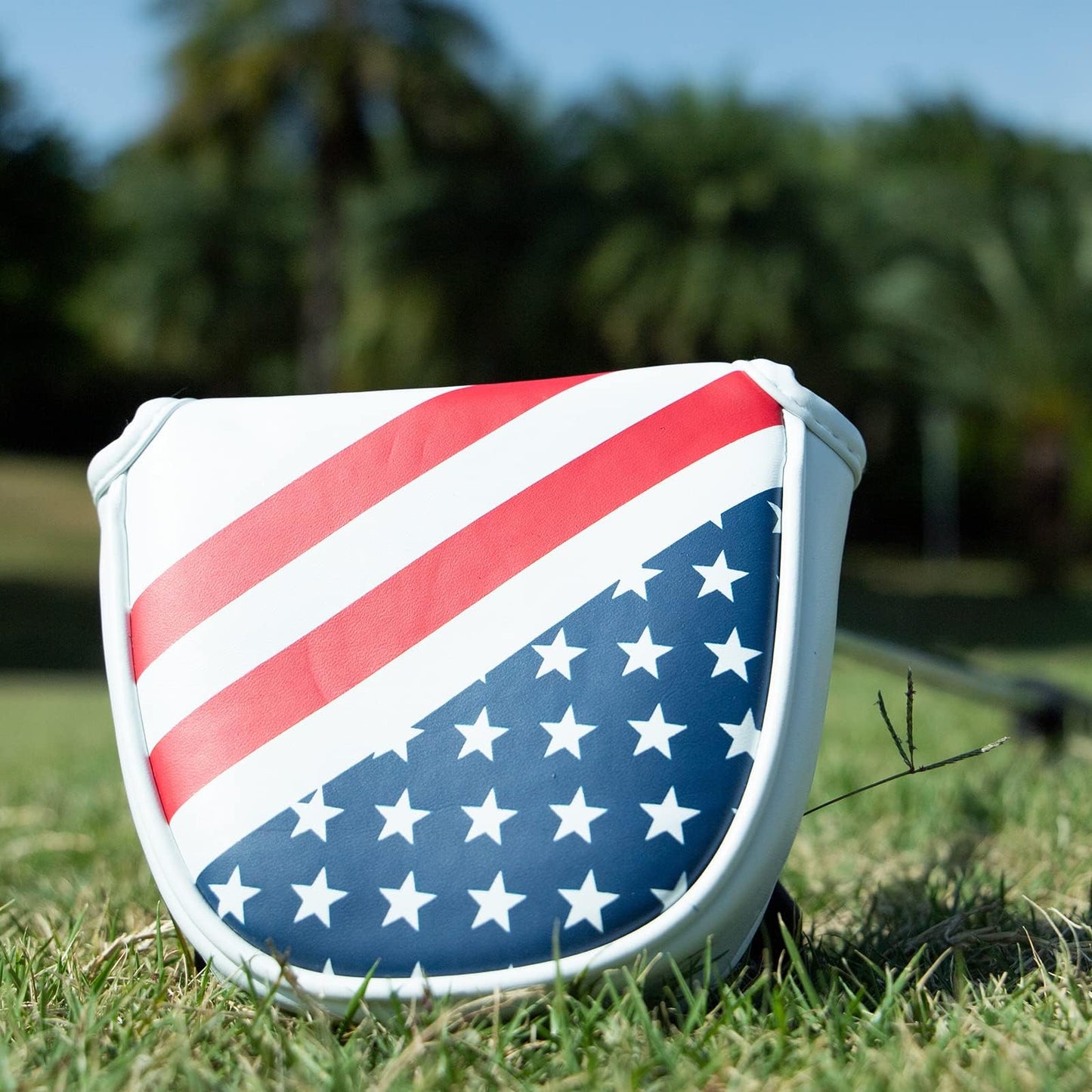 USA Patriotic Mallet Putter Headcover with Magnetic Closure