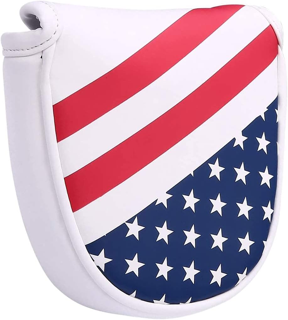 USA Patriotic Mallet Putter Headcover with Magnetic Closure