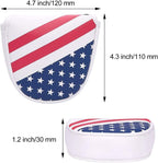 USA Patriotic Mallet Putter Headcover with Magnetic Closure