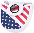 USA Patriotic Mallet Putter Headcover with Magnetic Closure