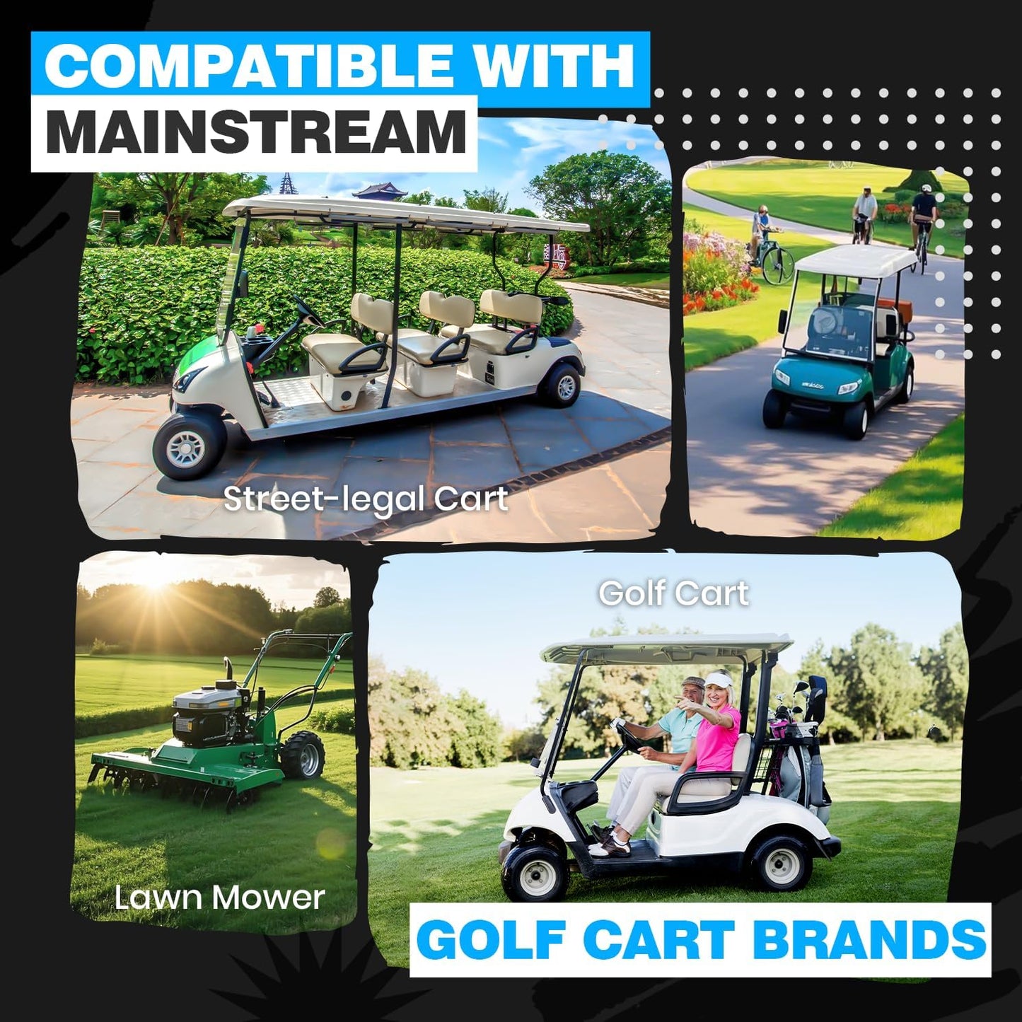 VATRER POWER 48V 105Ah LiFePO4 Golf Cart Battery with Smart 200A BMS & App