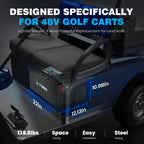 Vatrer Power 48v 150ah Lithium Golf Cart Battery, Built-In Smart 200a Bms, With Touch Monitor & Mobile App, 4000+ Cycles Rechargeable Lifepo4 Battery, Max 10.24kw Power Output, Perfect For Golf Carts - 48v (51.2v) 150ah
