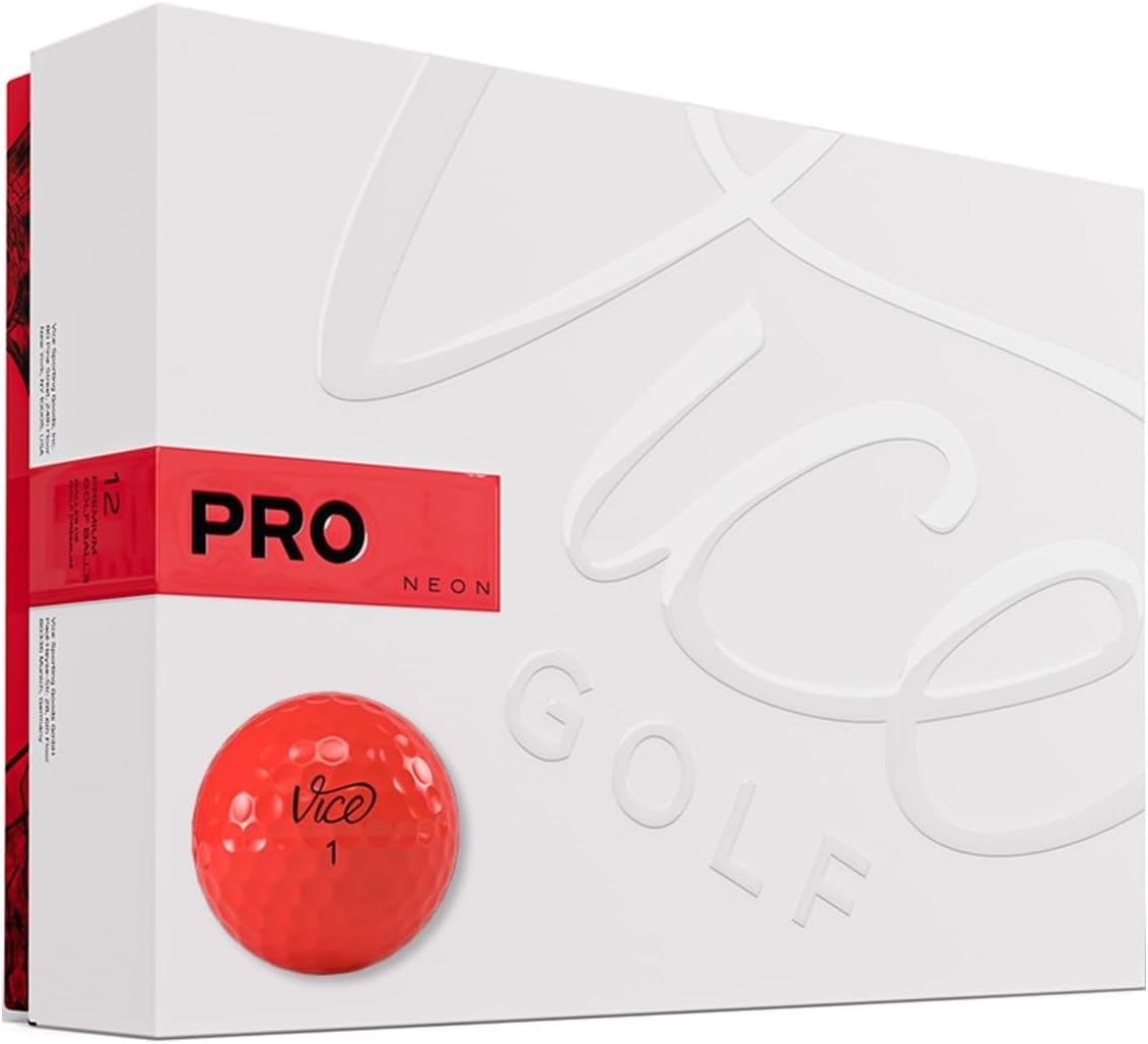 Vice Pro Golf Balls - Neon Red