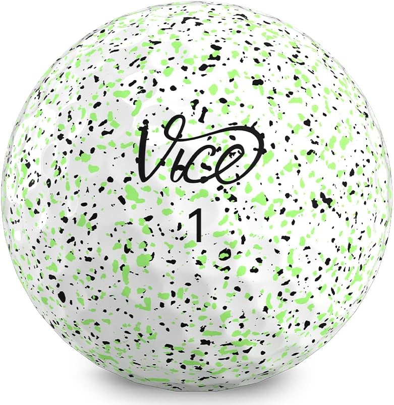 Vice Pro Golf Balls - Lime/black Drip