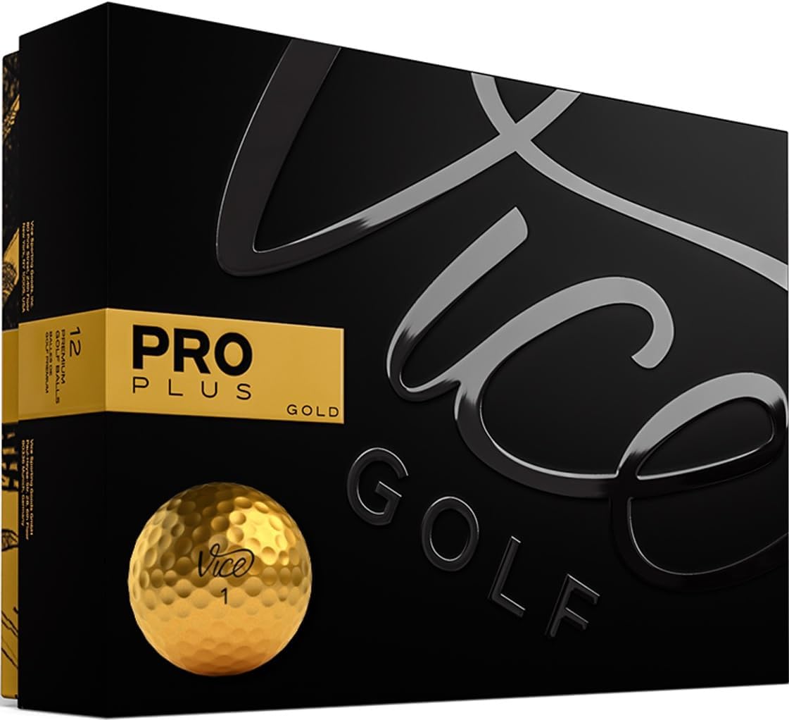 Vice Pro Plus Golf Balls - Gold