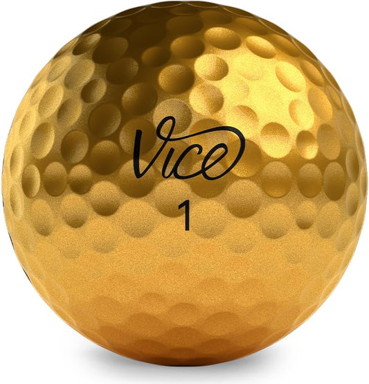 Vice Pro Plus Golf Balls - Gold