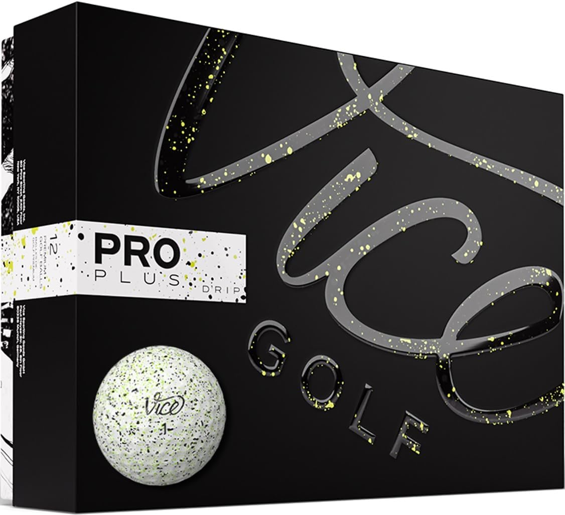 Vice Pro Plus Golf Balls - Lime/black Drip