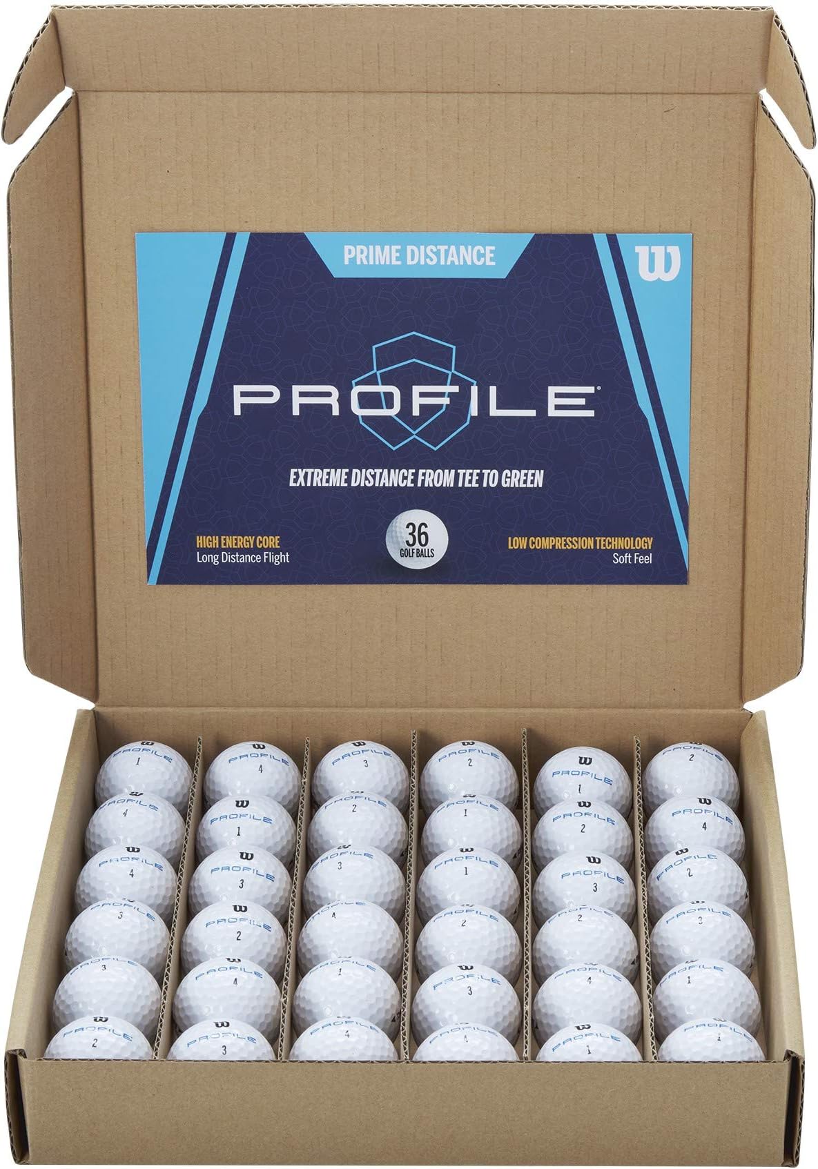 Wilson Profile Distance Golf Balls 36 Pack - White