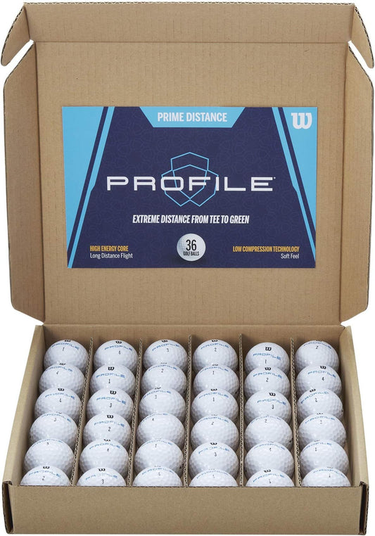 Wilson Profile Distance Golf Balls 36 Pack - White
