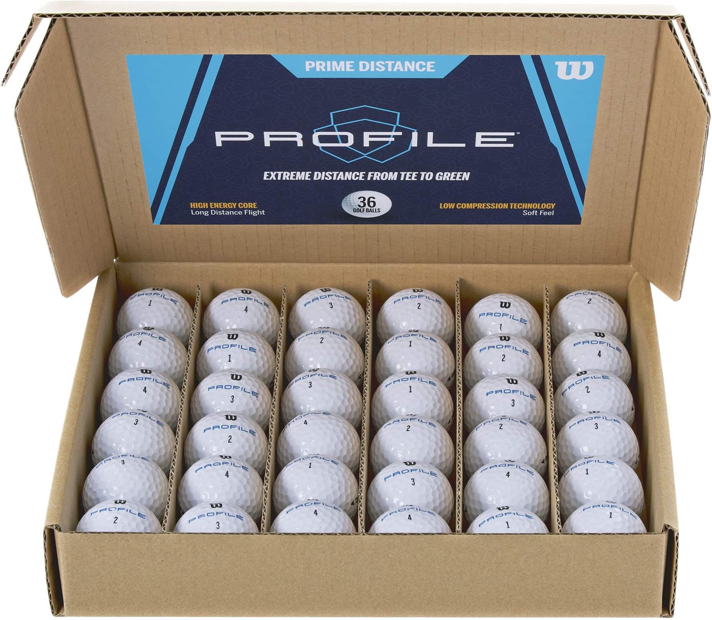 Wilson Profile Distance Golf Balls 36 Pack - White