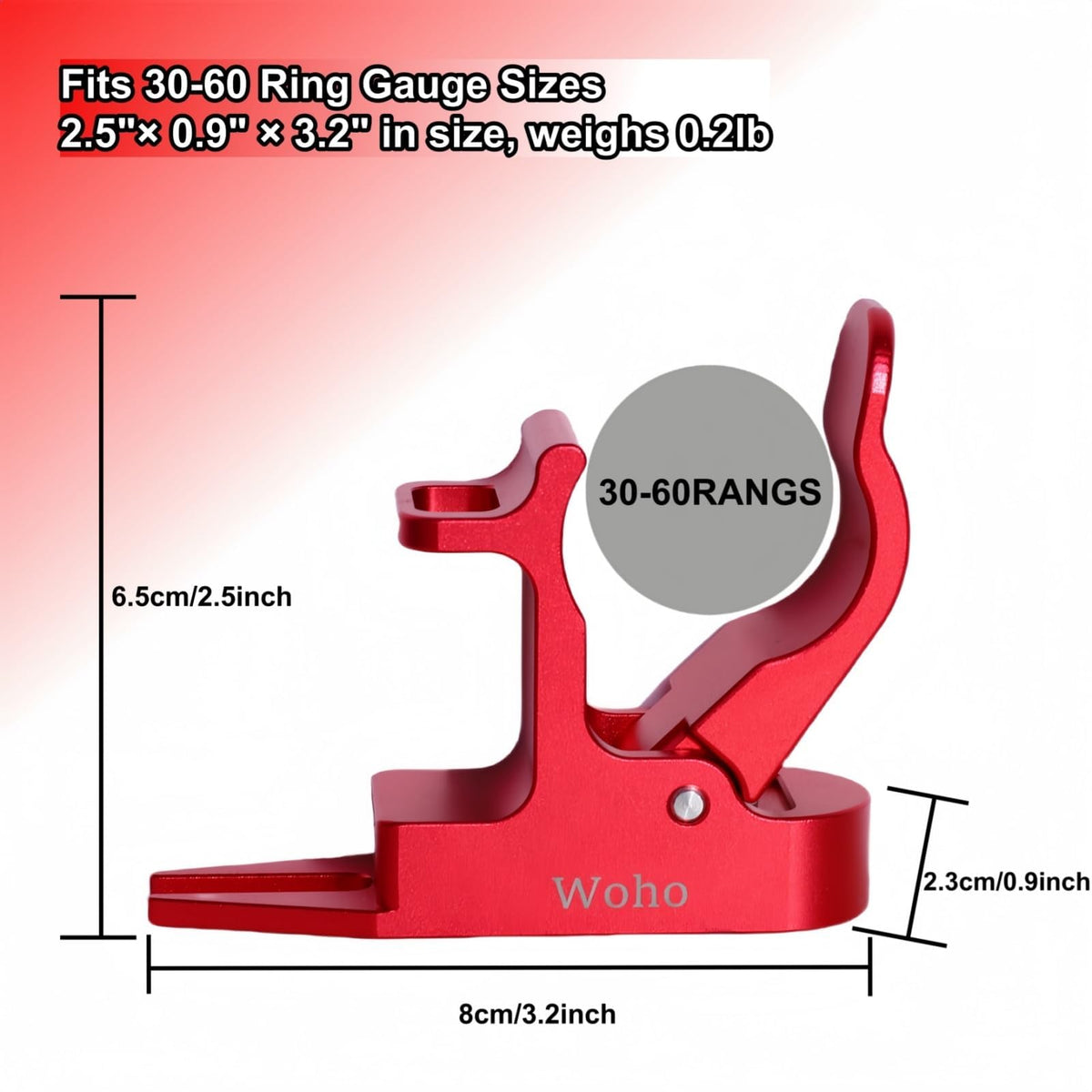 Woho Magnetic Cigar Holder For Golf Cart, Aluminum Alloy Golf Cigar Holder With Fork Hold Cigar In The Grass, Golf Cart Accessories With Dual Opening Carabiner For 30-60 Rings, Gift For Men/golfer - Red