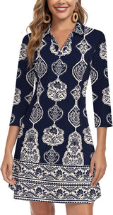 Navy Damask