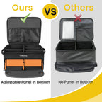 Yorepek 2 Layer Golf Trunk Organizer, Golf Gifts For Men With Separate Ventilated Compartment For 2 Pair Shoes, Waterproof Car Trunk Locker For Balls, Tees, Clothes, Gloves, Gifts For Golfers - Standard-Black