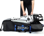 Zeemo Golf Travel Bag, Full-Open Protective & Wheeled Airline-Approved Case For Clubs, Cart&standbag, Soft-Sided Waterproof Cover Made Of Heavy Duty Oxford - Black