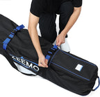 Zeemo Golf Travel Bag, Full-Open Protective & Wheeled Airline-Approved Case For Clubs, Cart&standbag, Soft-Sided Waterproof Cover Made Of Heavy Duty Oxford - Black