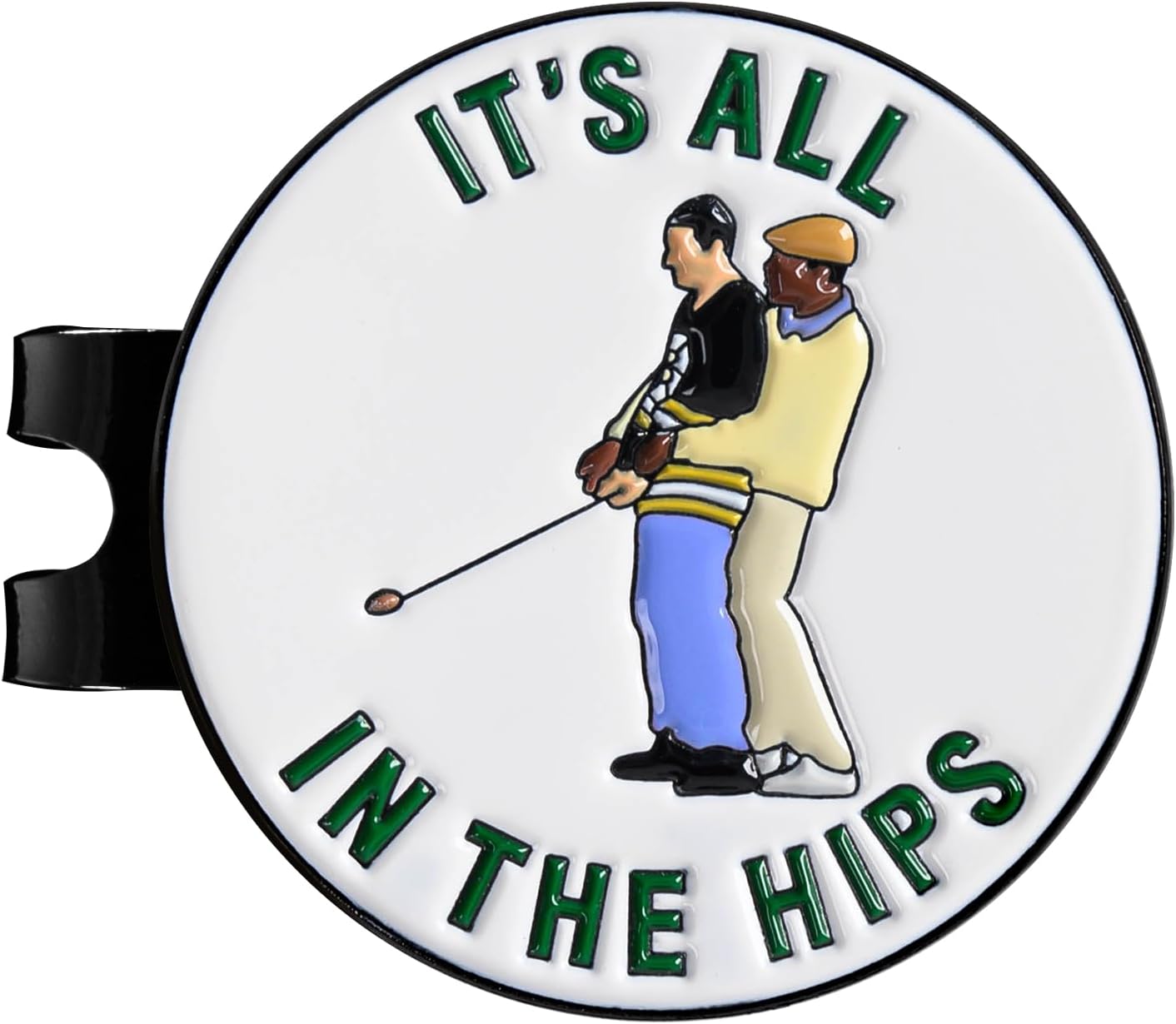 Zeety Funny Golf Ball Marker With Magnetic Hat Clip – Golf Accessories For Men And Women, Great Golf Gift For Players With Attitude - It's All In The Hips