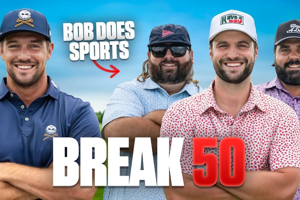 Bryson DeChambeau's Break 50 Challenge with Bob Does Sports Trio post image