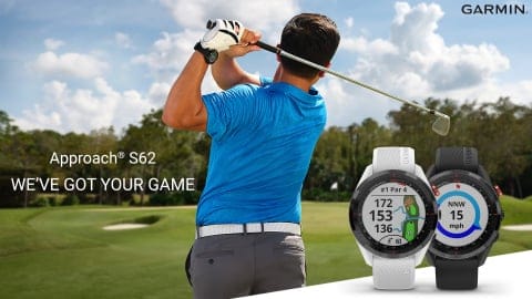 Photo of Golfer with Garmin Approach S62 